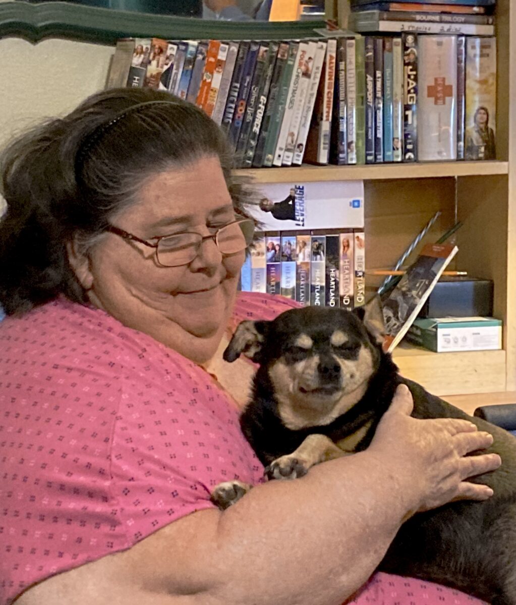 Anna with her pup, Buddy.