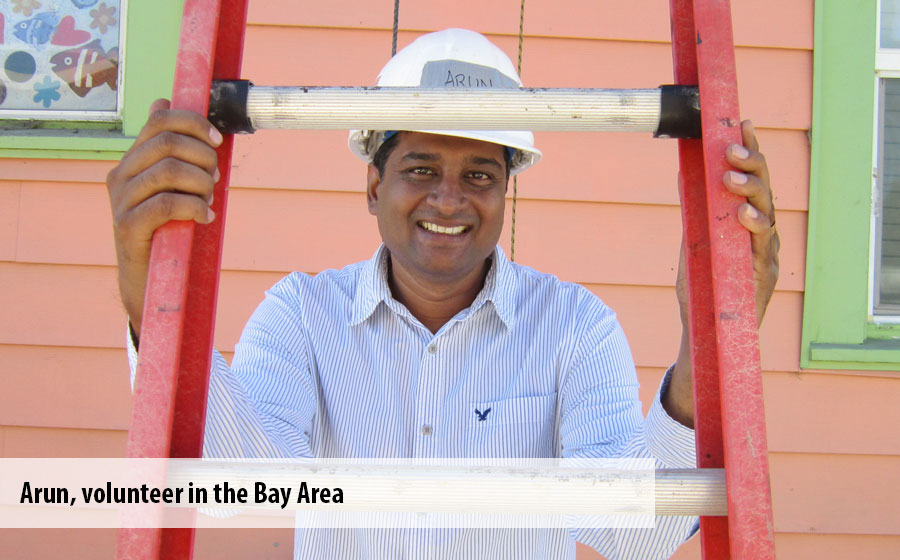 Arun, a volunteer in the Bay Area