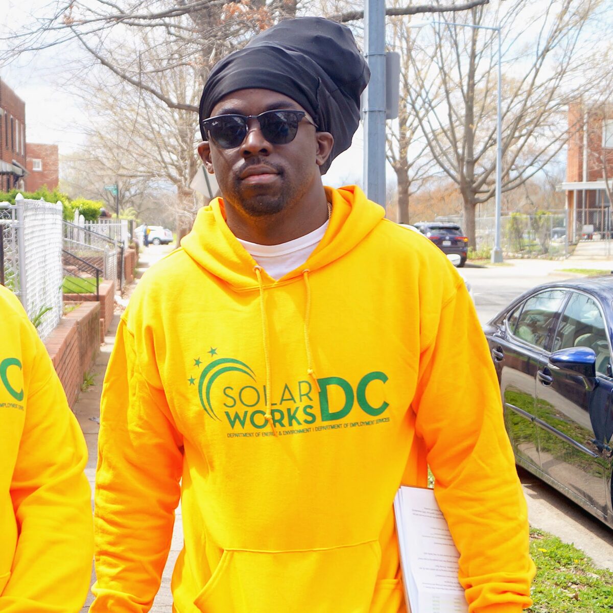 Dante canvasses during his time as a Solar Works DC trainee