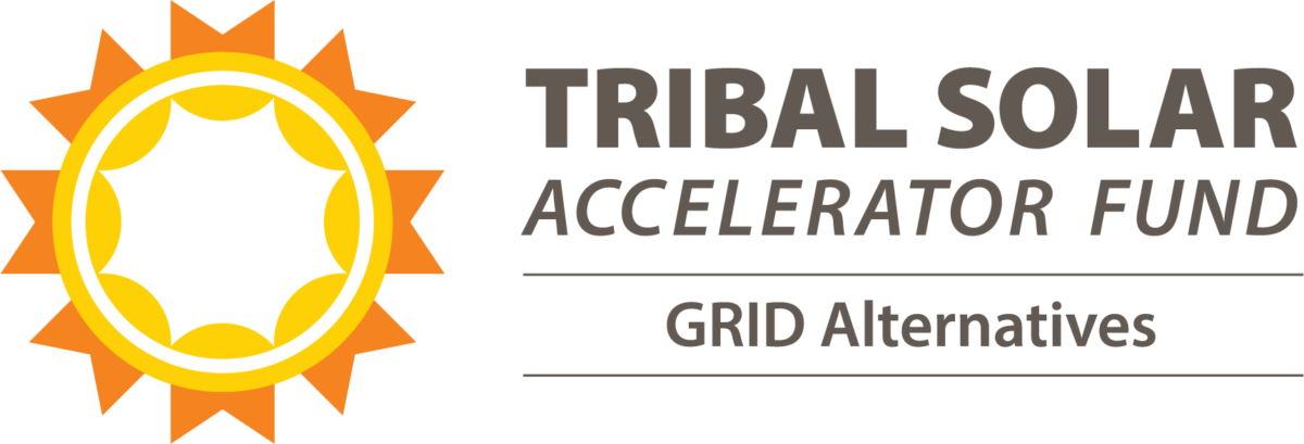 Tribal Solar Accelerator Fund logo with sun icon and GRID Alternatives text