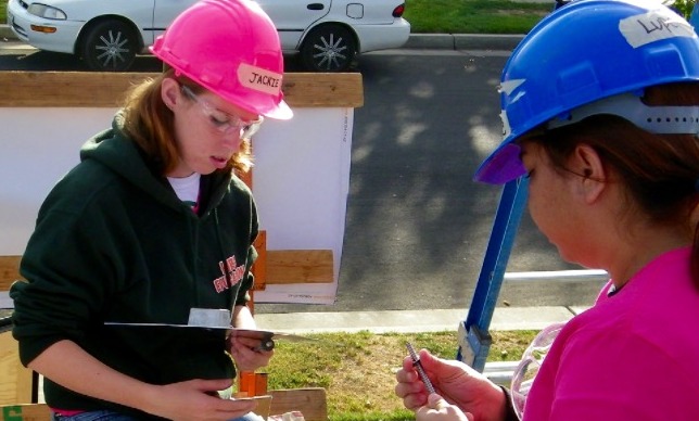 Jackie at a Women's Build