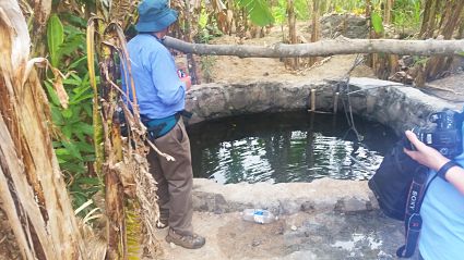 The well at the farm of the Cruz family, which is the water source for the irrigation system.