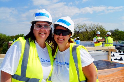 Two Constellation volunteers pose for the camera
