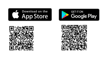 QR codes for downloading the Enphase app from the Apple App Store and Google Play.
