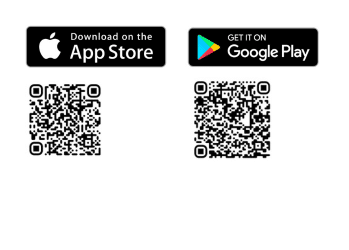 QR codes for downloading the Sunrun app from the Apple App Store and Google Play.