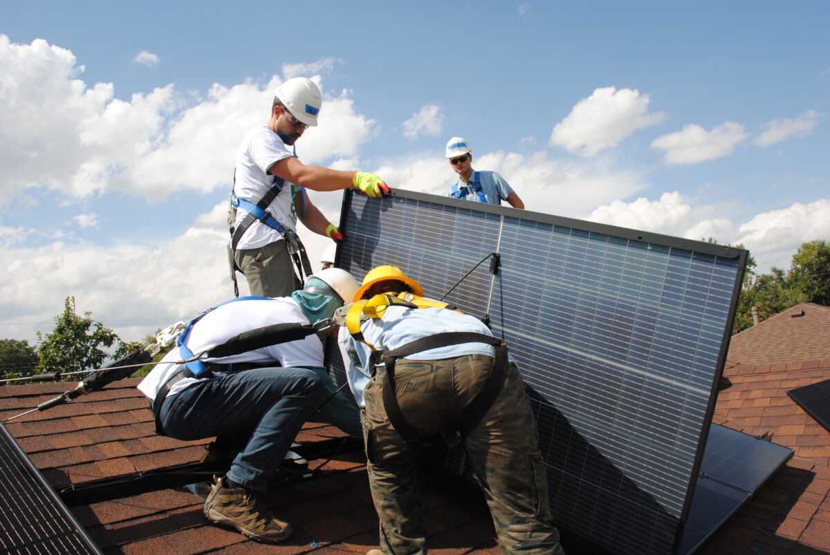 invenergy team on roof
