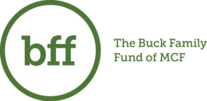 The Buck Family Fund of MCF logo featuring "bff" in a green circle next to the organization name in green text